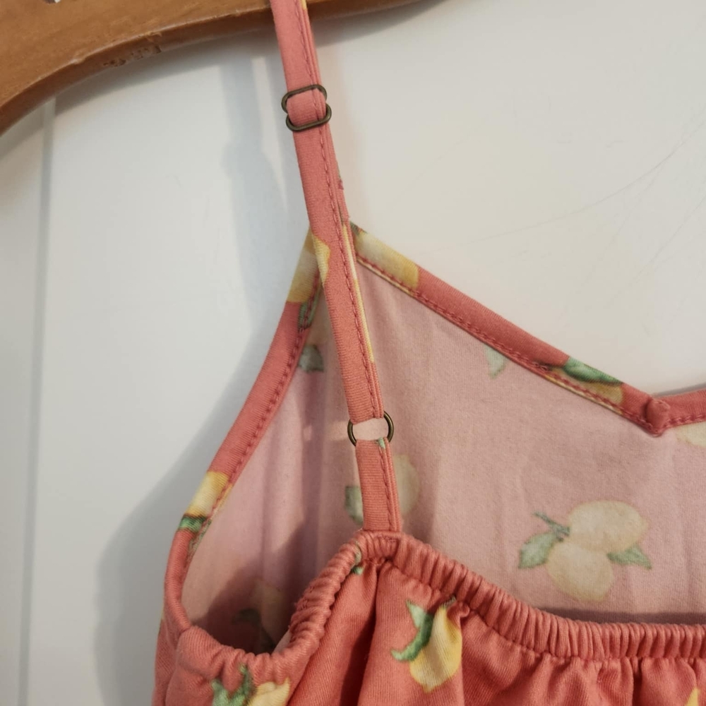 Kids Pink Ruffled One Piece Jumper Sz Small - Picture 9 of 9